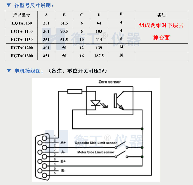 衡工HGTA01輕型電動(dòng)平移臺